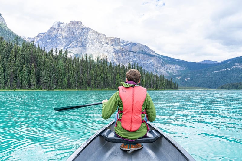 Kayaking in a river